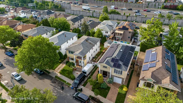 an aerial view of a city