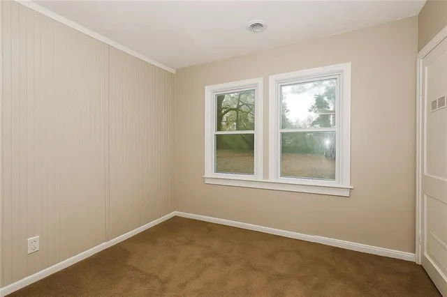 an empty room with a window