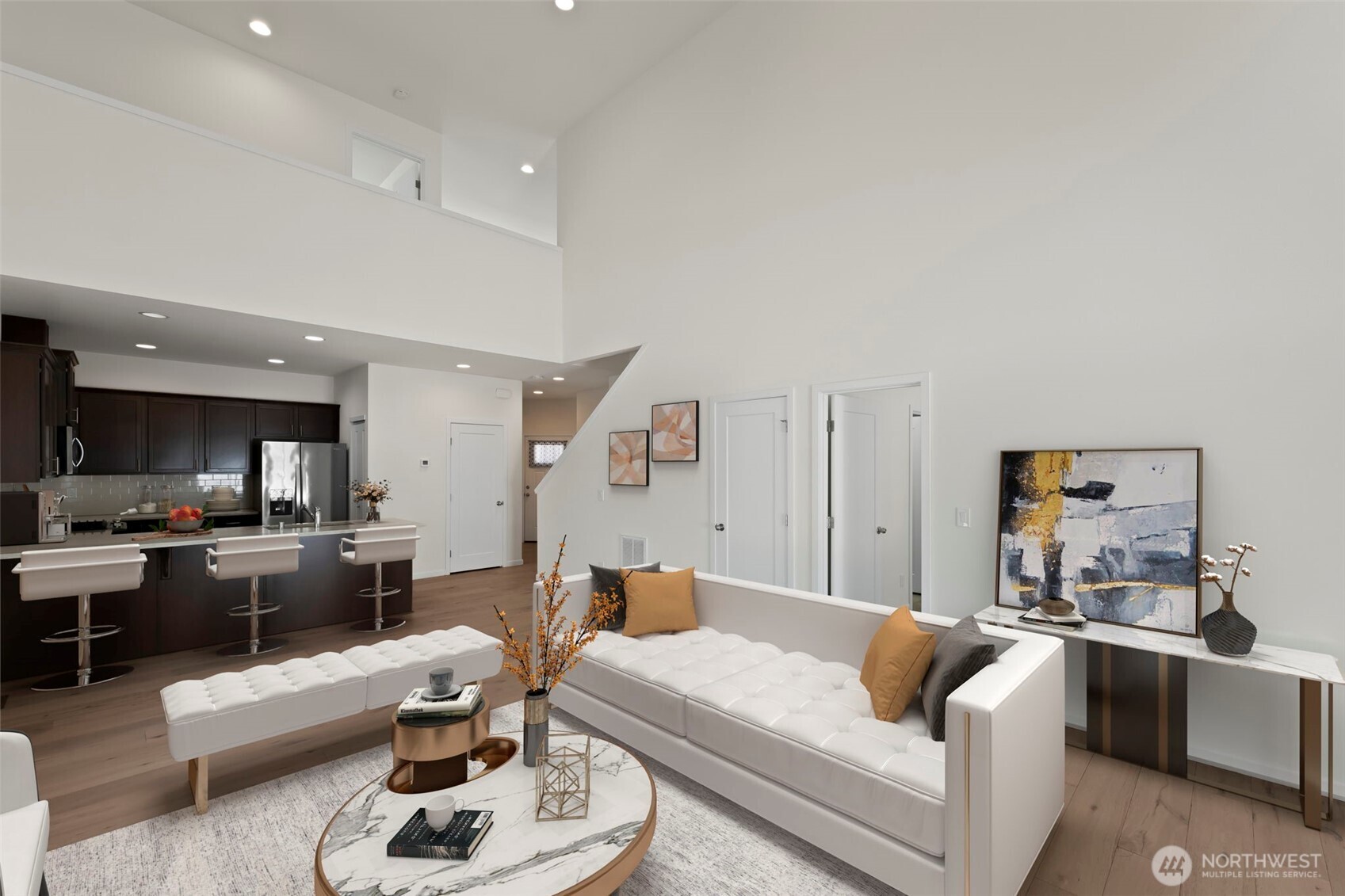 920 East Old Ranch Road, Unit E1 Allyn, WA 98524 - Photo 2 of 20 a living room with furniture and a wooden floor