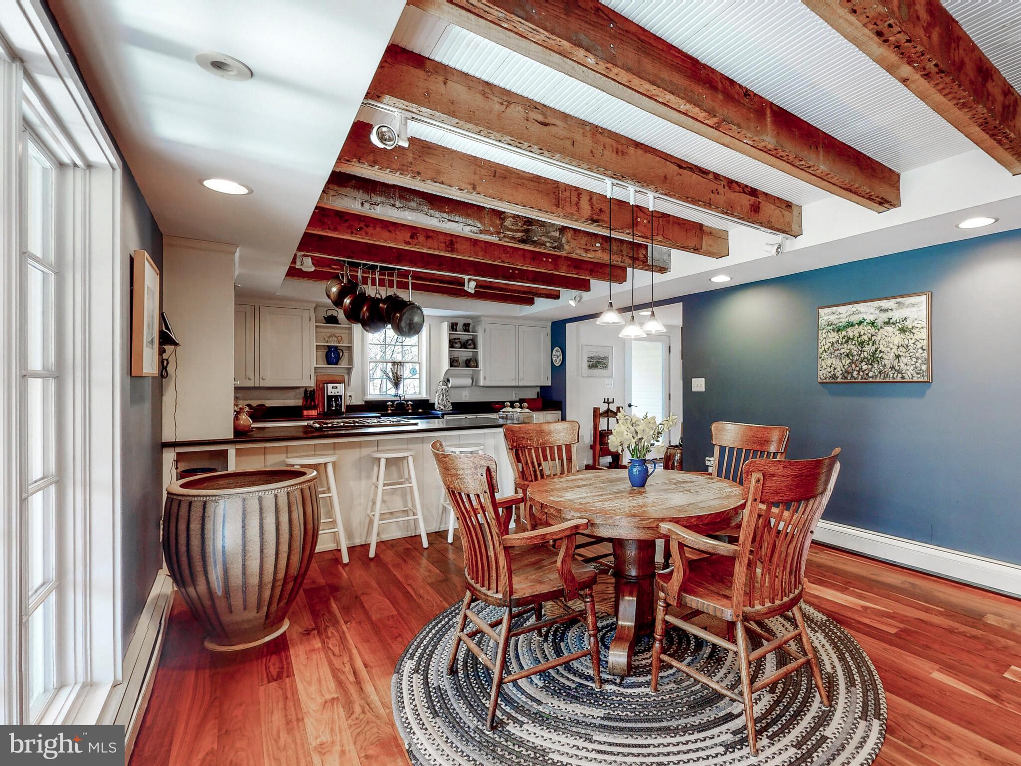 1901 Brighton Dam Road Brookeville, MD 20833 - Photo 20 of 92 Breakfast room with exposed beams & walnut floors