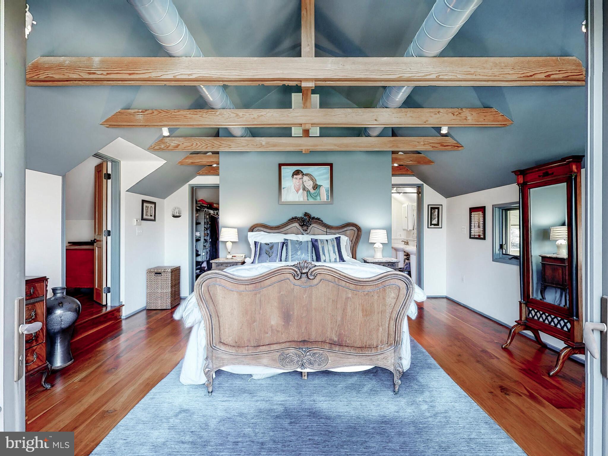 1901 Brighton Dam Road Brookeville, MD 20833 - Photo 36 of 92 Primary suite with exposed beams & vaulted ceiling