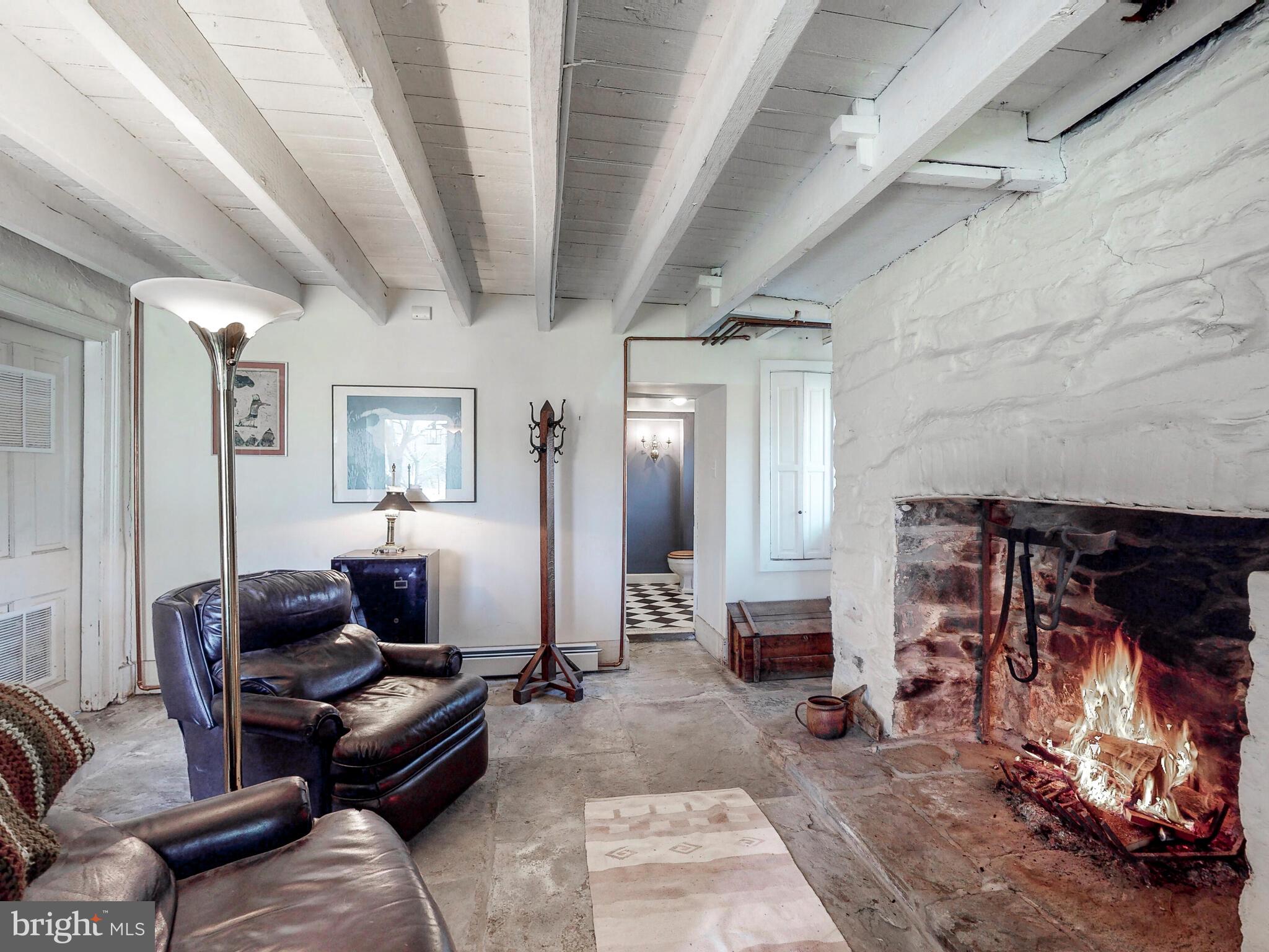 1901 Brighton Dam Road Brookeville, MD 20833 - Photo 49 of 92 Original lower level keeping room with fireplace