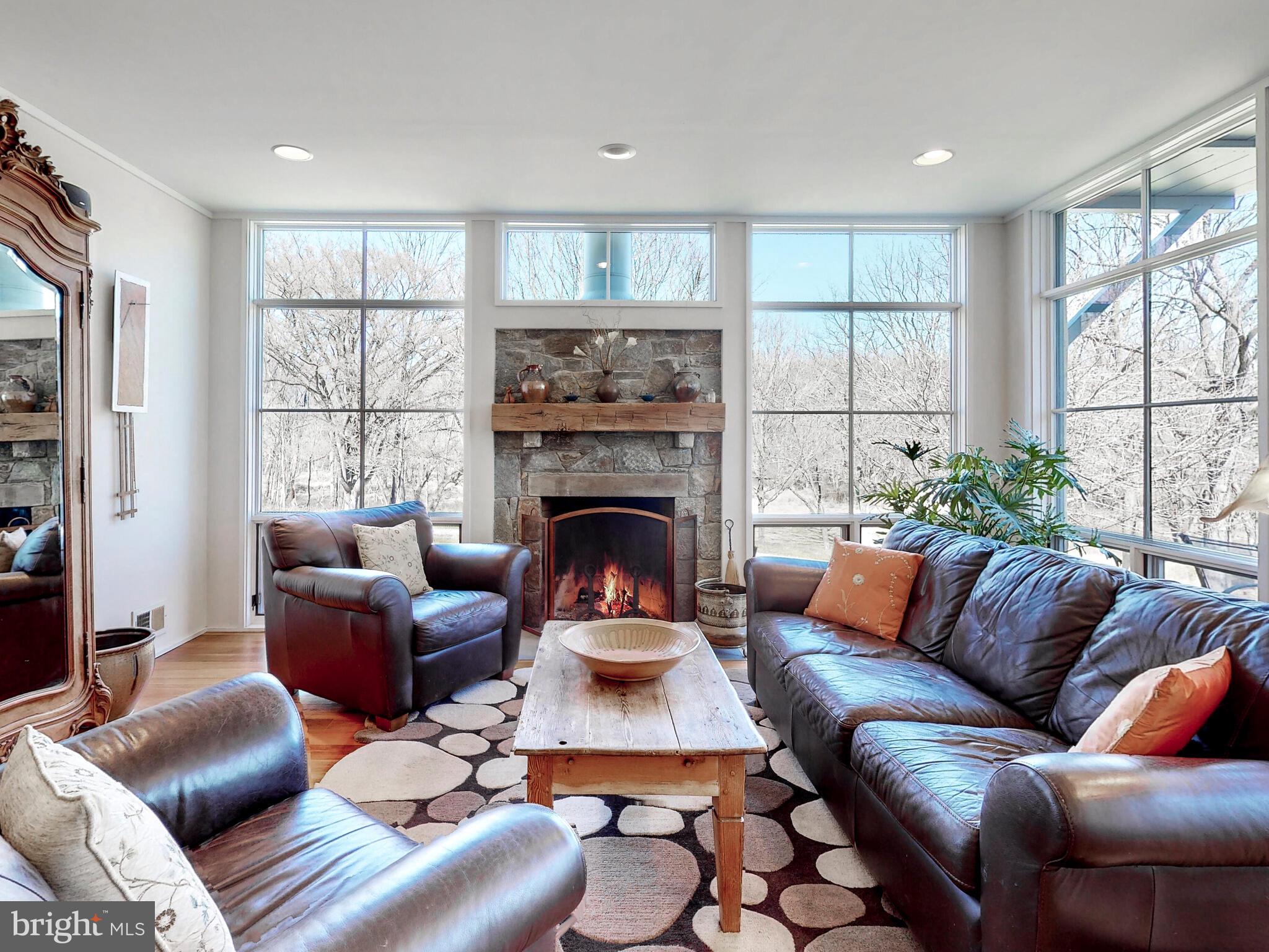 1901 Brighton Dam Road Brookeville, MD 20833 - Photo 7 of 92 Family room with stone wood burning fireplace