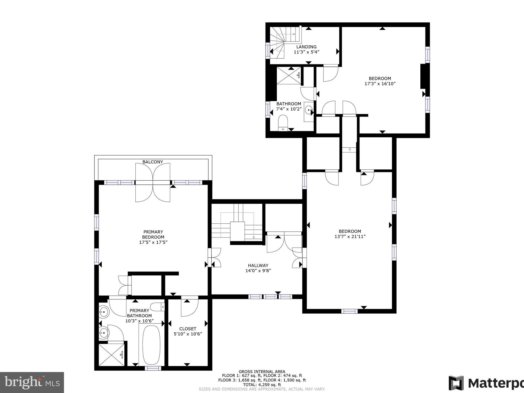 1901 Brighton Dam Road Brookeville, MD 20833 - Photo 90 of 92 Upper level floor plan