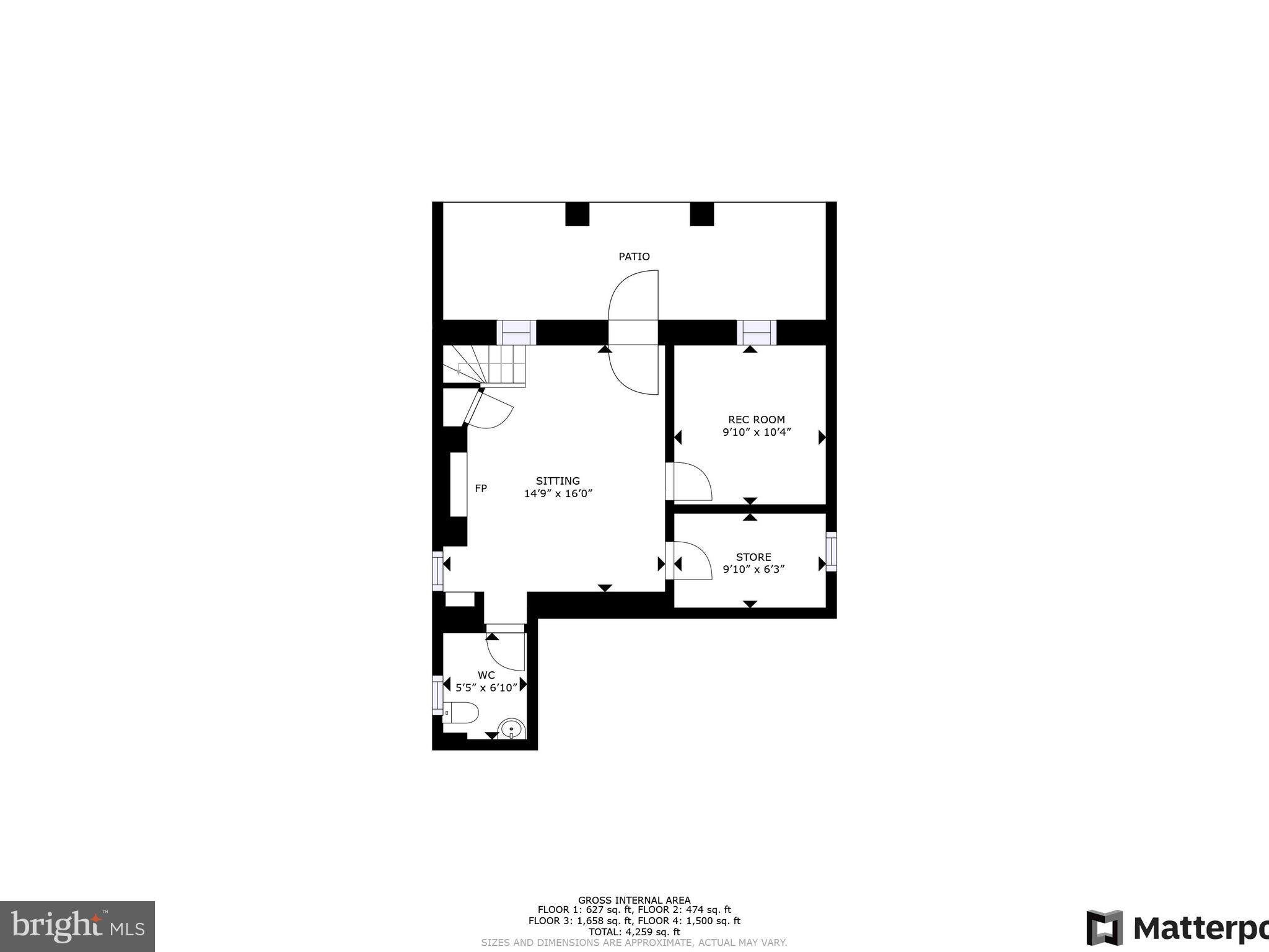 1901 Brighton Dam Road Brookeville, MD 20833 - Photo 91 of 92 Lower level floor plan of original part of house