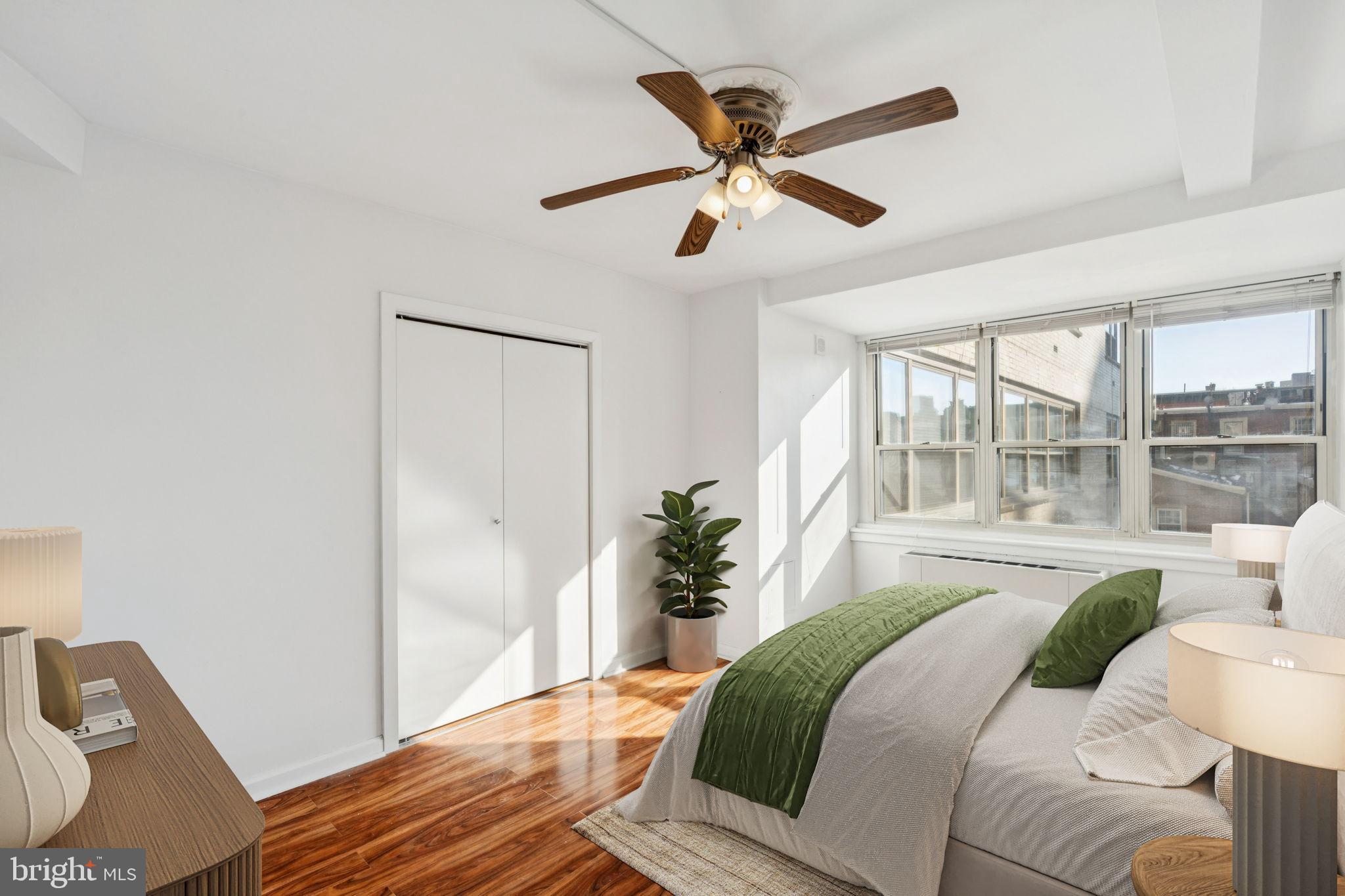 1810 Rittenhouse Square, Unit 406 Philadelphia, PA 19103 - Photo 16 of 17 Bright and airy bedroom with natural light.
