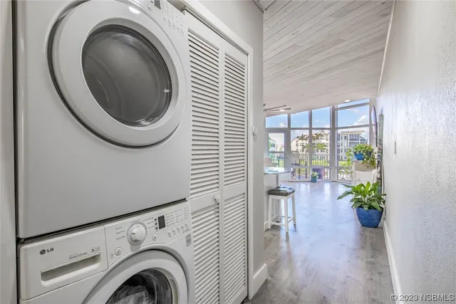a view of a lake with a building in the background