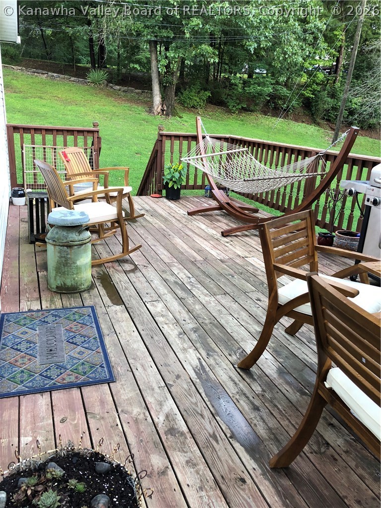 295 Pleasant Valley Acres Road Given, WV 25245 - Photo 9 of 29 Plenty of room for entertaining on this deck right off from the dining room
