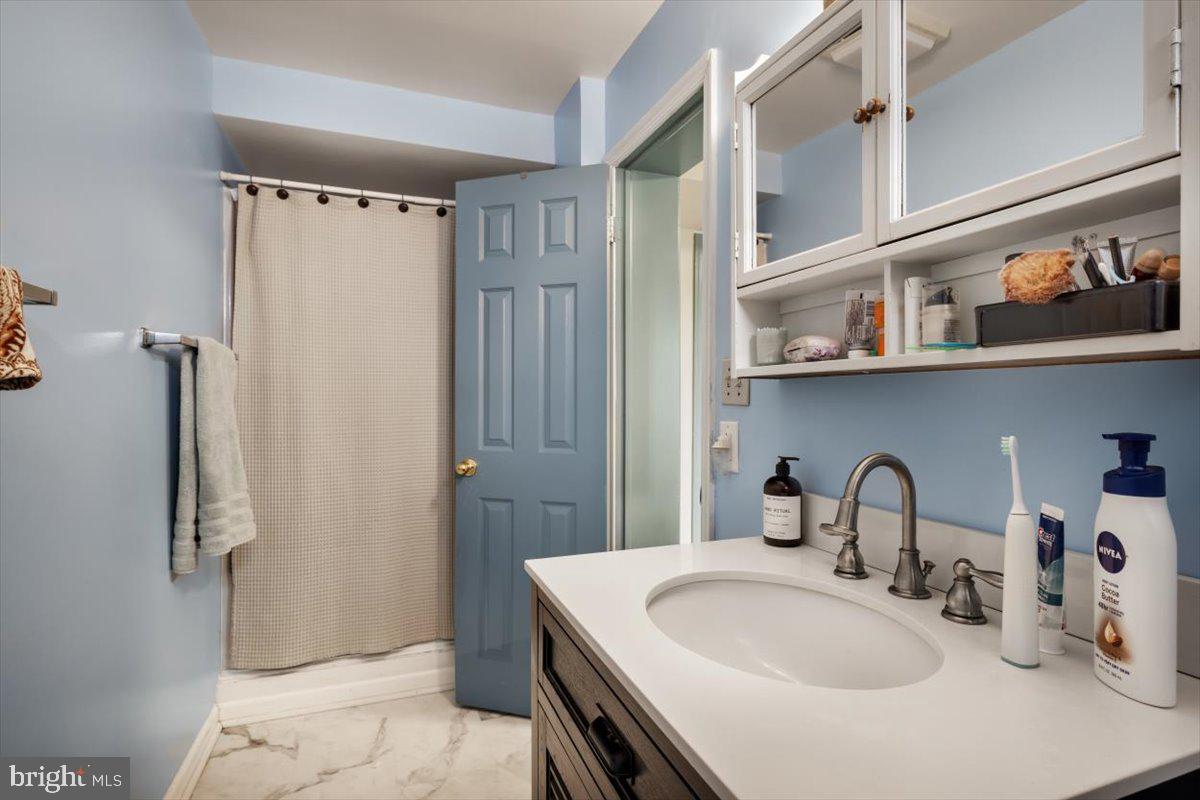 19606 Ridgeside Road Bluemont, VA 20135 - Photo 44 of 81 a bathroom with a sink and a mirror