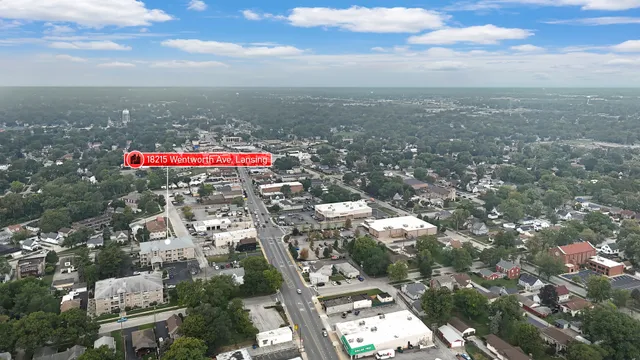 a view of city and mountain