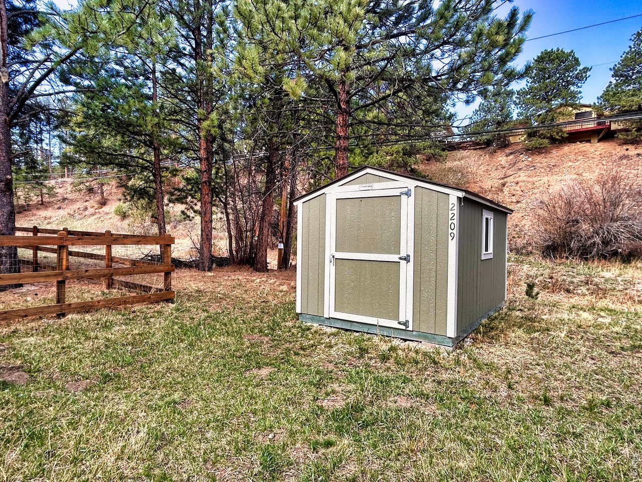 2209 Fish Creek Road Estes Park, CO 80517 - Photo 46 of 50 Storage shed to keep any extra gear or tools.