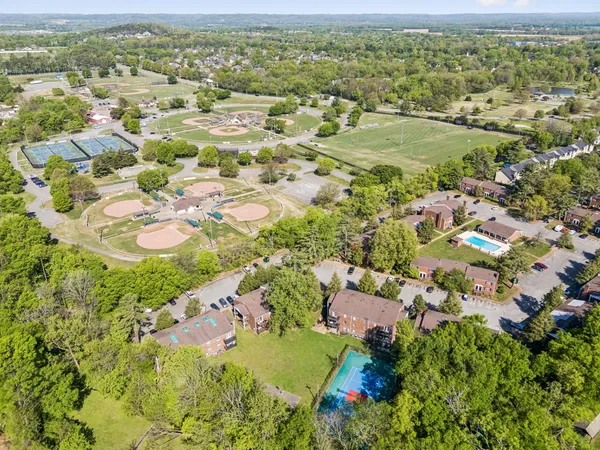 an aerial view of multiple house