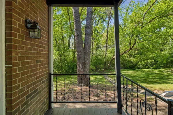 a view of a city from a balcony