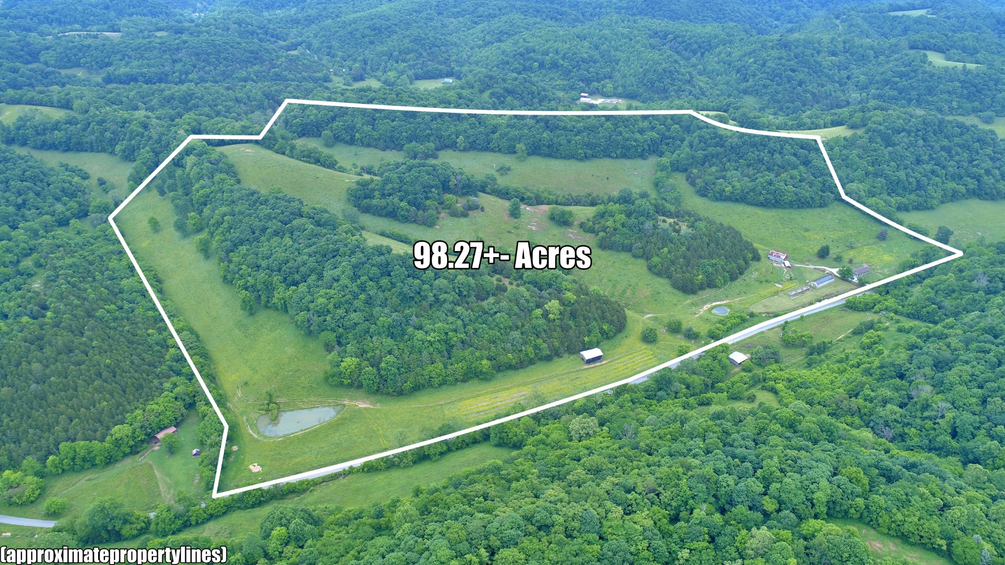 a view of a lush green field