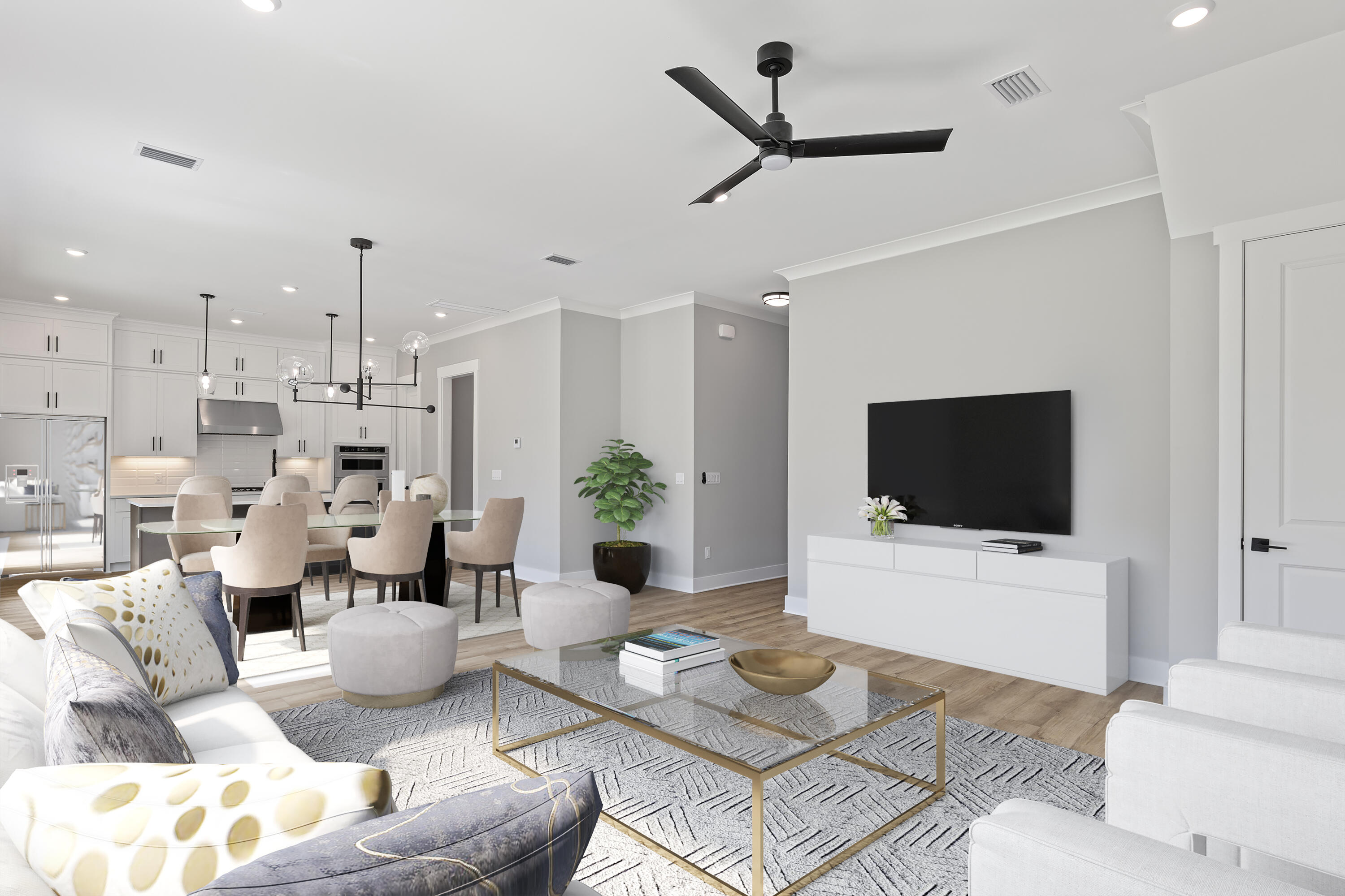 192 Channel Shl Drive, Unit LOT 4 Santa Rosa Beach, FL 32459 - Photo 10 of 42 Living/Dining Area Virtually Staged