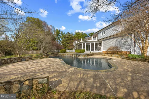 a view of a backyard with a plants and trees