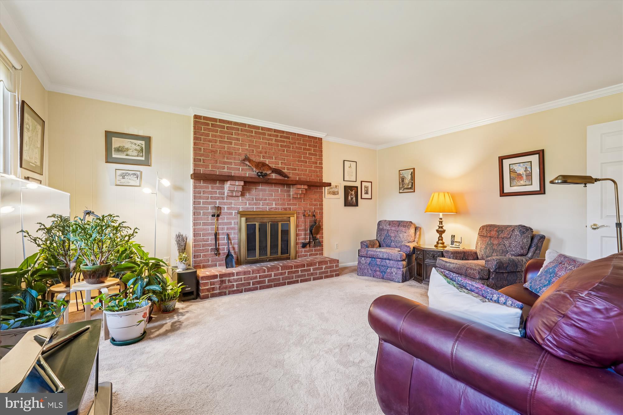 15417 Aylesbury Street Silver Spring, MD 20905 - Photo 17 of 65 a living room with furniture and a fireplace