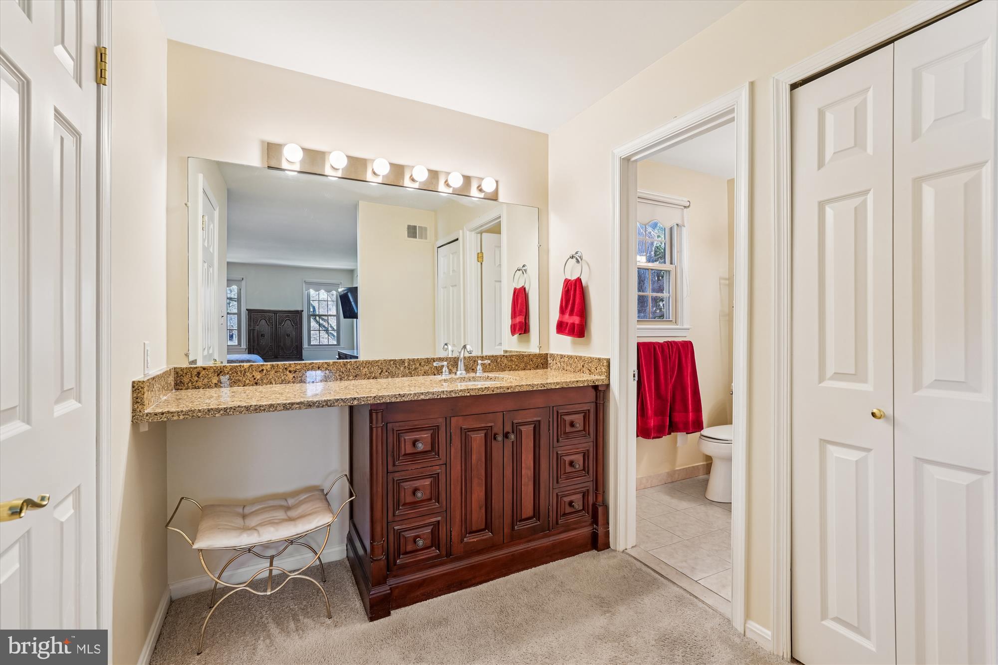 15417 Aylesbury Street Silver Spring, MD 20905 - Photo 36 of 65 a bathroom with a sink vanity and a mirror
