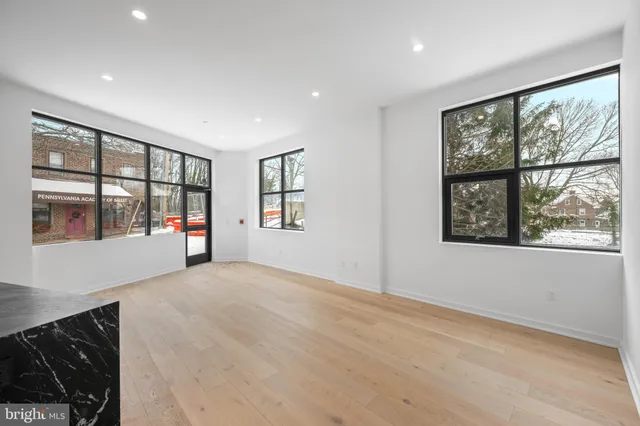 an empty room with a window