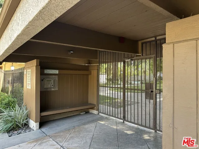 a view of a door and outdoor space