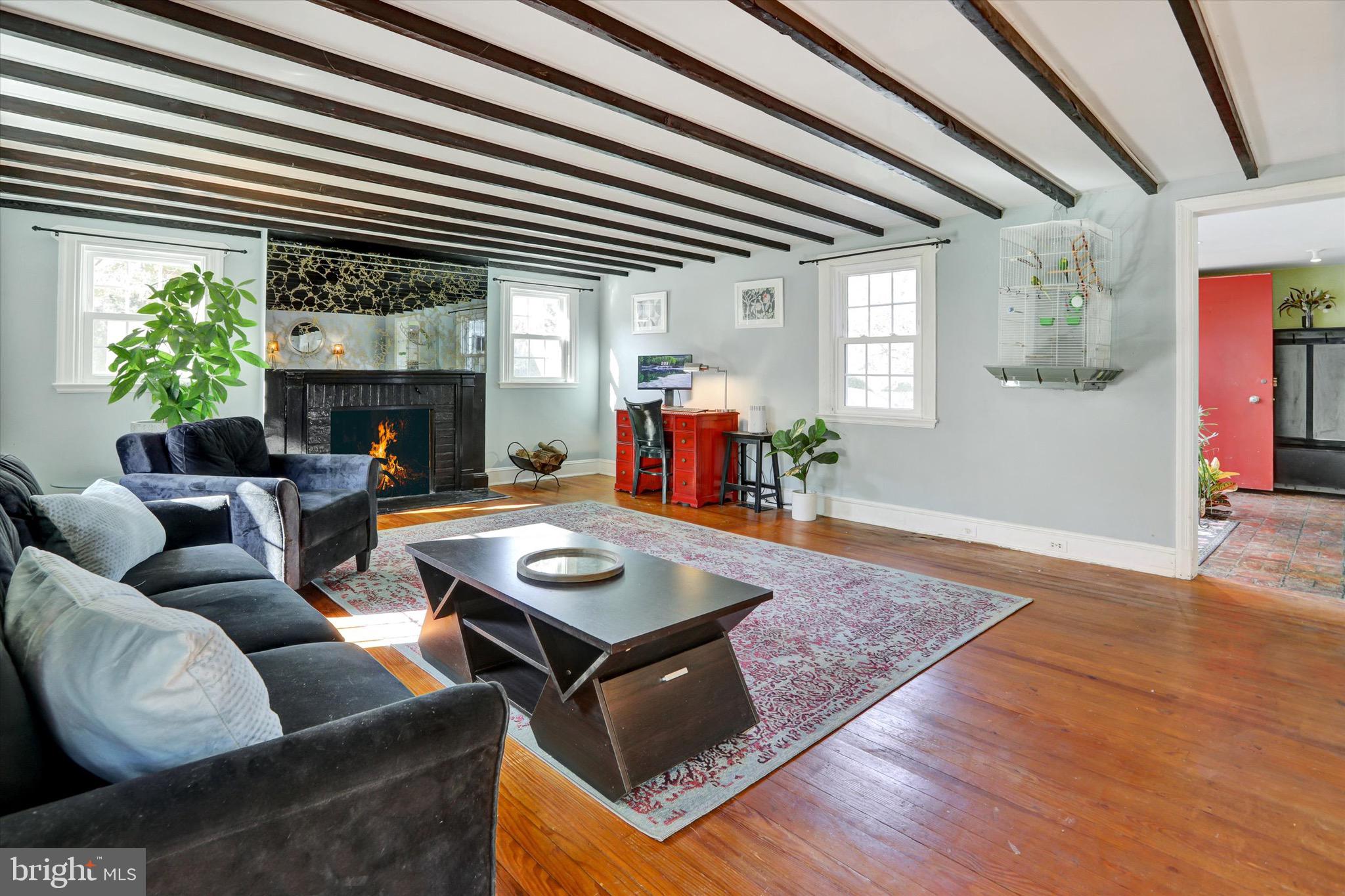 220 West Timonium Road Lutherville-Timonium, MD 21093 - Photo 7 of 64 Original farmhouse beams and wood floors