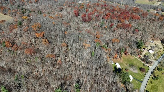 an aerial view of a residential houses