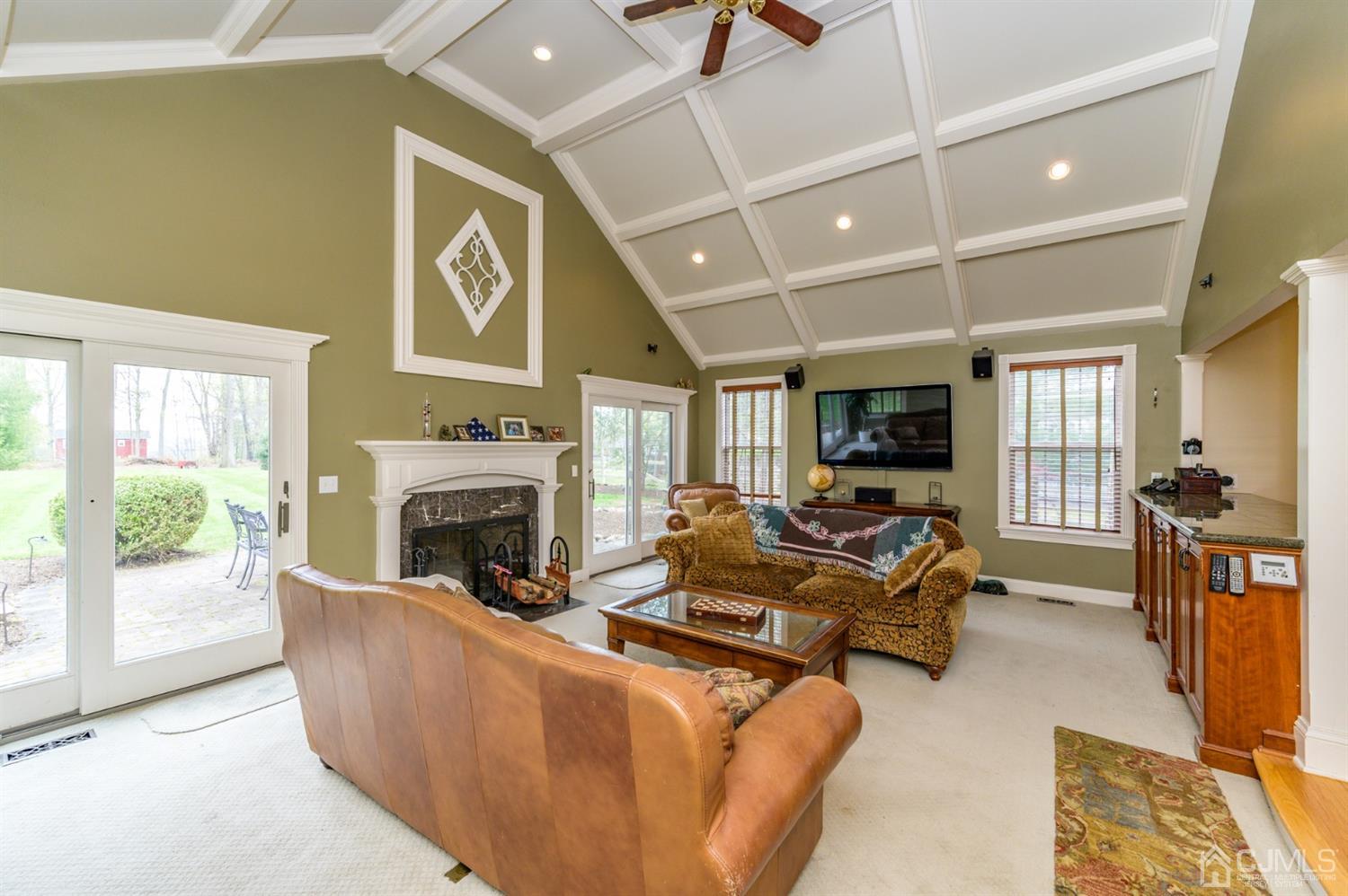 36 Cedar Grove Road Branchburg, NJ 08876 - Photo 16 of 51 a living room with furniture large window and a fireplace