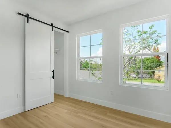 an empty room with a window