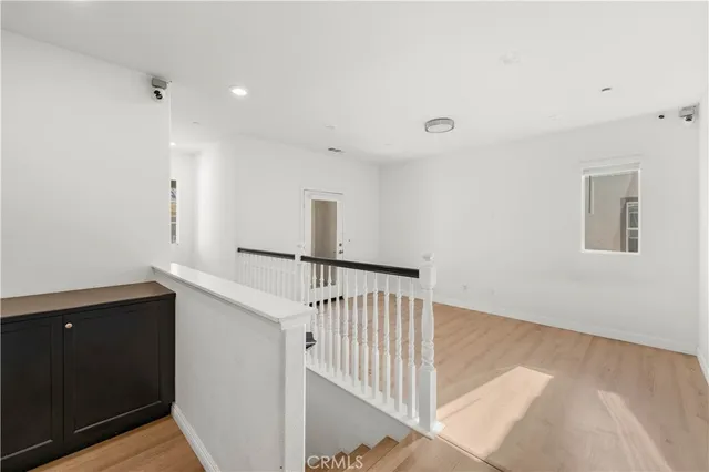 a view of hallway with stairs
