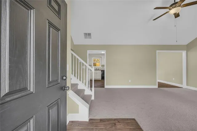 an empty room with window