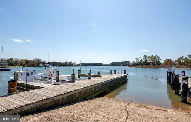 a view of a lake with couches chairs