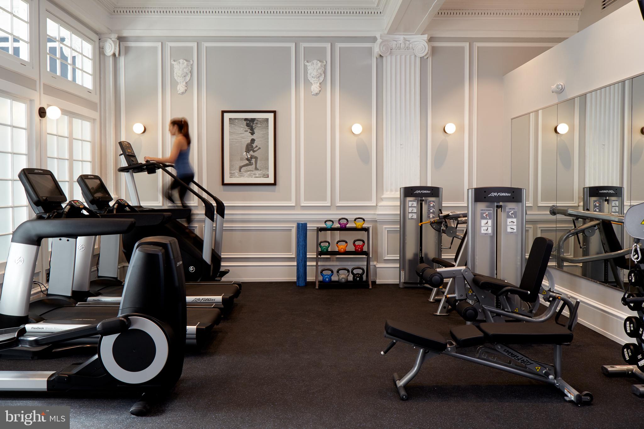 1520-28 Spruce Street, Unit 202 Philadelphia, PA 19102 - Photo 24 of 24 a view of a workspace with gym equipment