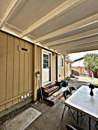 a view of a door of the house