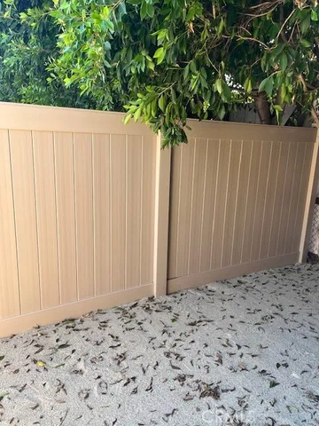 a backyard of a house
