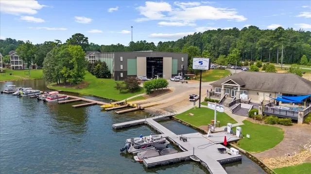 an aerial view of multiple house