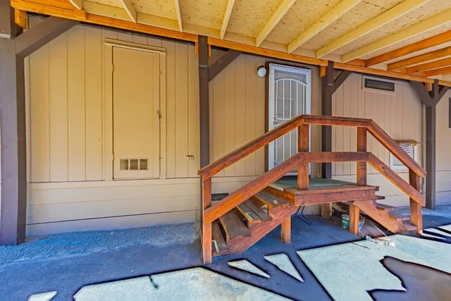 a view of front door of house