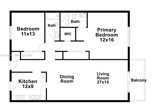 $3,100 | 100 Edgewater Drive, Unit 207, Coral Gables, FL 33133