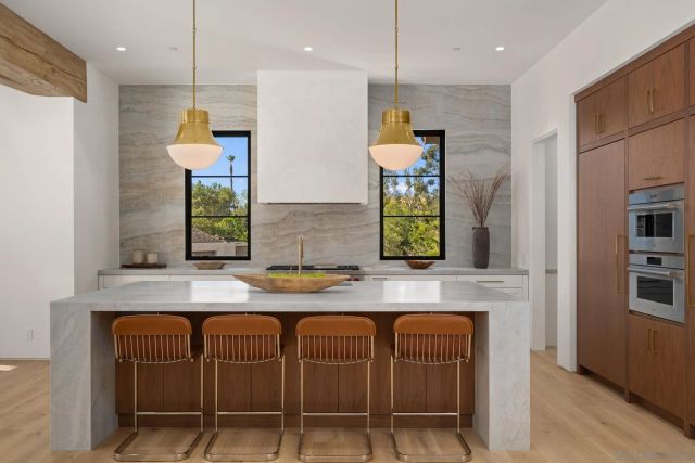 a view of a lake with a yard