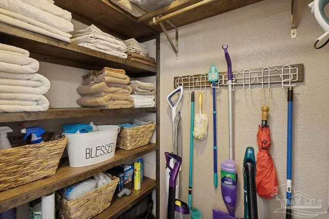 a view of storage and utility room