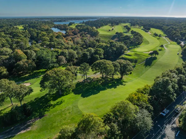 a view of a city with a lake
