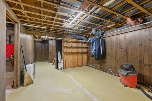 a room with furniture and a chandelier