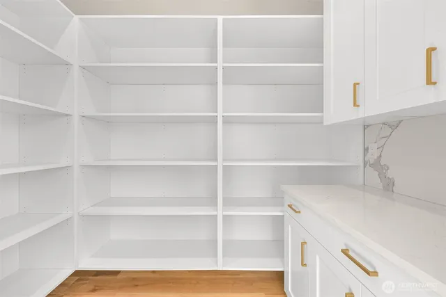 a view of a room with empty racks