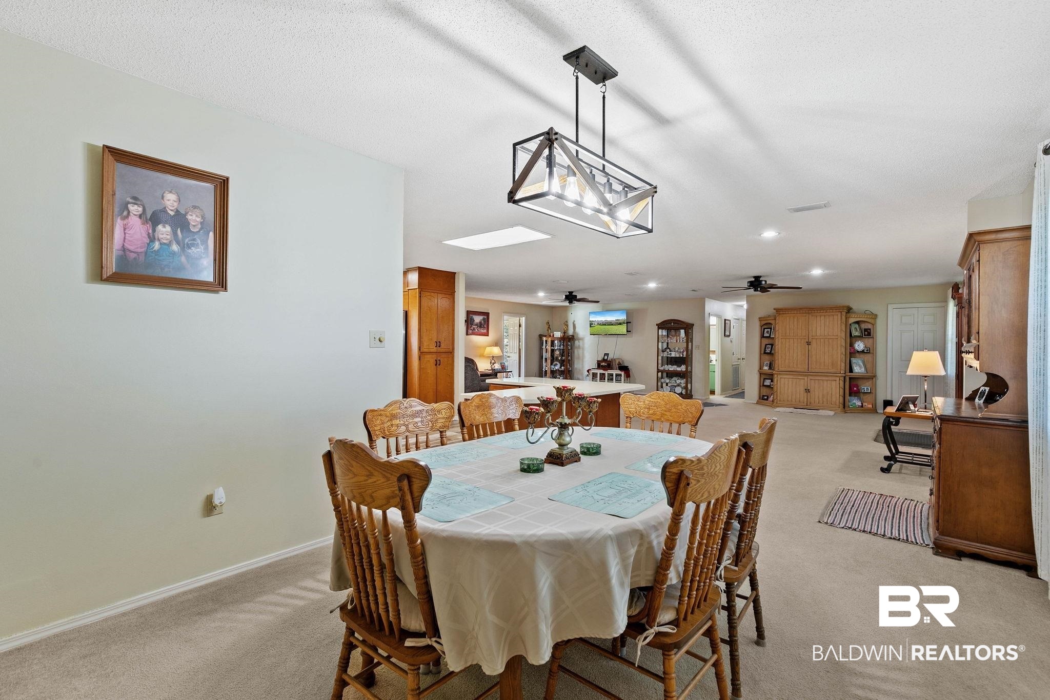 1510 South Juniper Street Foley, AL 36535 - Photo 11 of 36 Dining space featuring carpet, recessed lighting, and ceiling fan