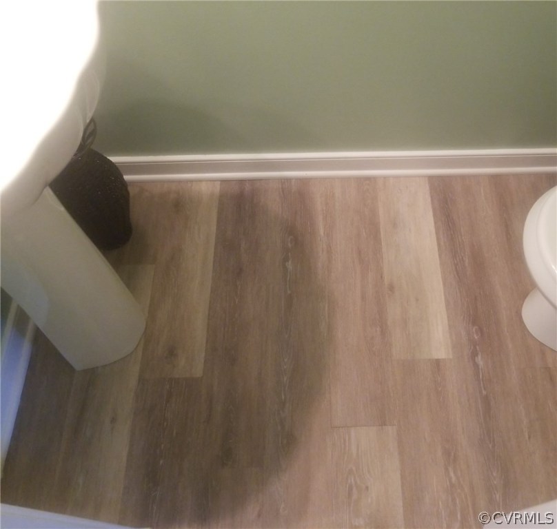 Half bath with beautiful new flooring