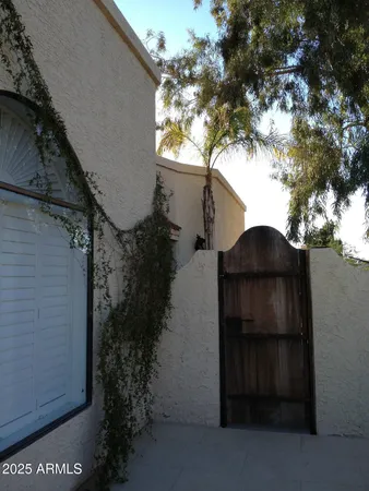 a view of backyard with furniture