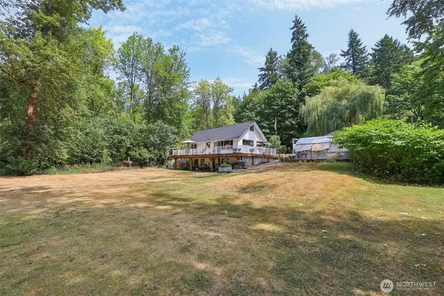 a house with trees in front of it