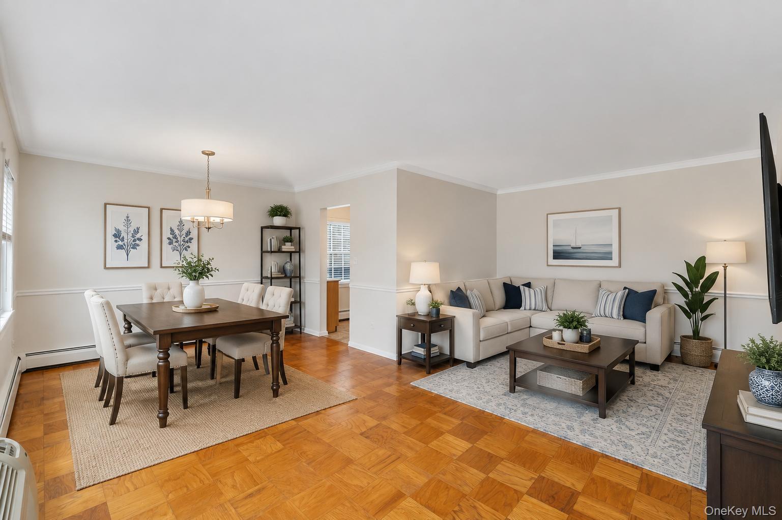 315 Hicksville Road, Unit 1 Bethpage, NY 11714 - Photo 6 of 15 virtually staged living / dining room