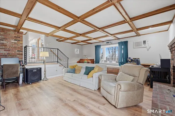 wooden floor and window in a room