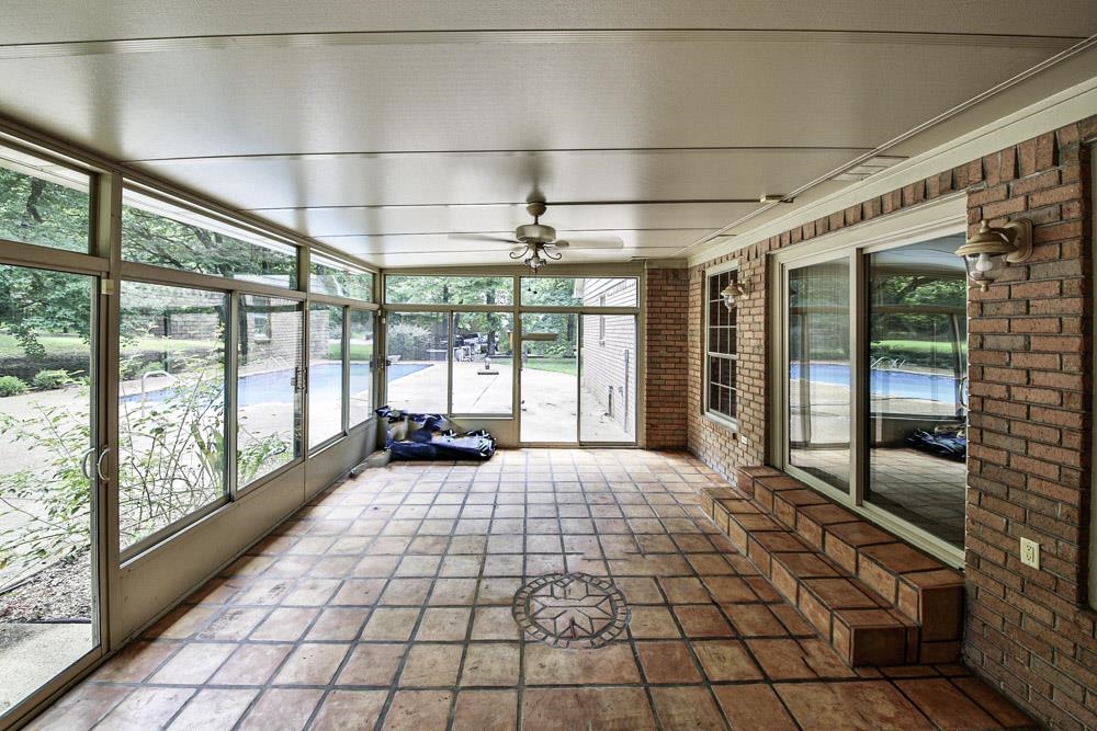 3693 Brunswick Road Bartlett, TN 38133 - Photo 26 of 30 Unfurnished sunroom featuring ceiling fan