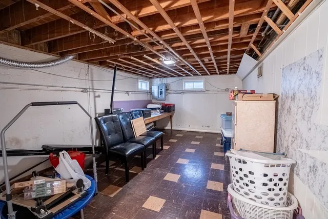 a view of a storage in a room